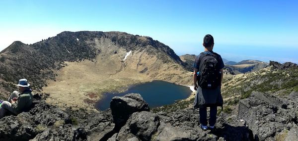 Scenic view of landscape against clear sky