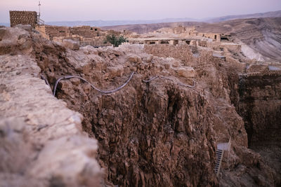 Aerial view of rock formations