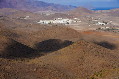 Scenic view of desert against sky