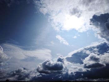 Low angle view of clouds in sky