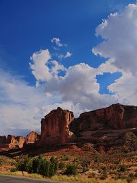 View of rock formations