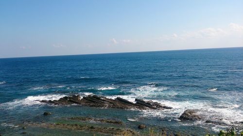 Scenic view of sea against sky