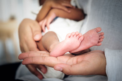 Close-up of baby hands