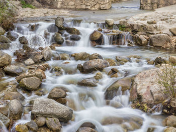 Scenic view of waterfall