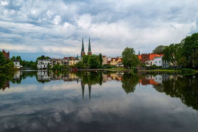 View of the oldtown of lübeck.