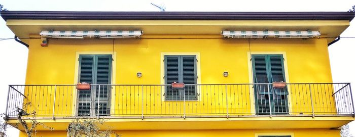 Low angle view of yellow building