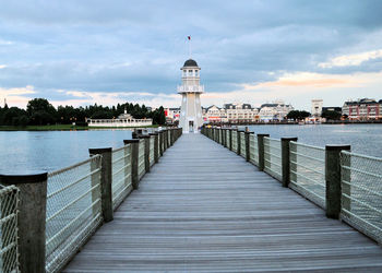 Pier over sea against sky