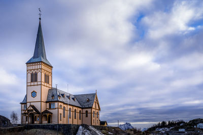 Low angle view of building against sky