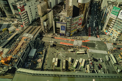 High angle view of cityscape