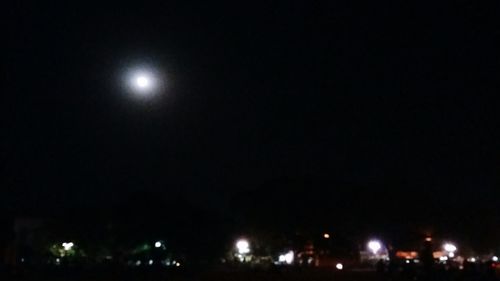 Low angle view of illuminated building at night