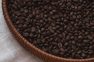 Full frame shot of roasted coffee beans