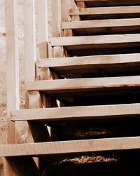 Close up of wooden steps