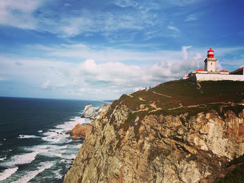 Cabo da roca lighthouse during autumn