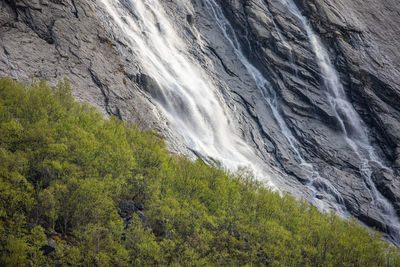 Scenic view of waterfall