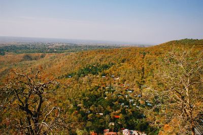 Scenic view of landscape against clear sky