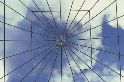 Low angle view of modern building against sky