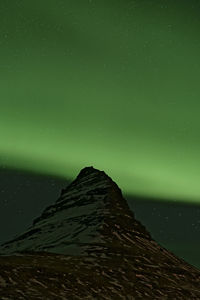 Scenic view of sea against sky at night