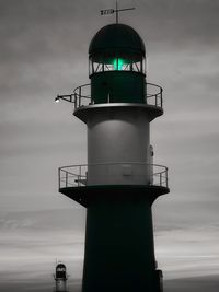 Low angle view of lighthouse against sky