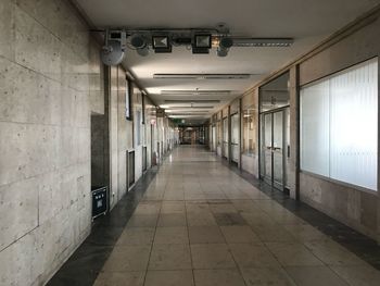 Empty corridor of building