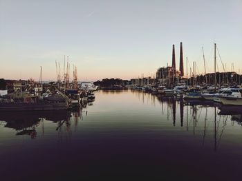 Sailboats in marina