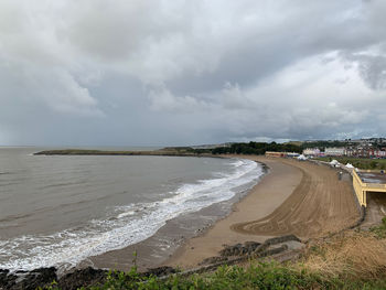 Panoramic view of beach against sky