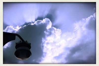 Low angle view of cloudy sky