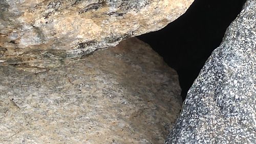 Rock formations in a river