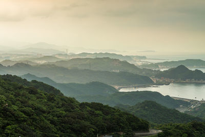 Sunset view from hilltop, taiwan