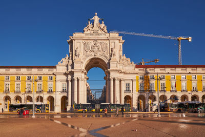 Low angle view of historical building