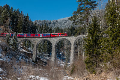 View of bridge against sky during winter