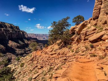 Rock formations on landscape