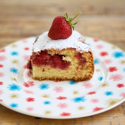 Close-up of cake in plate