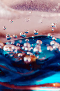 Close-up of bubbles in water