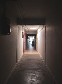 Empty corridor of building