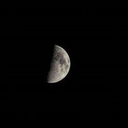 Low angle view of moon in sky