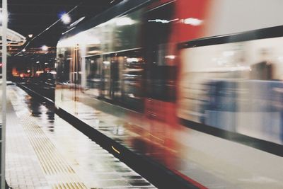 Train at subway station