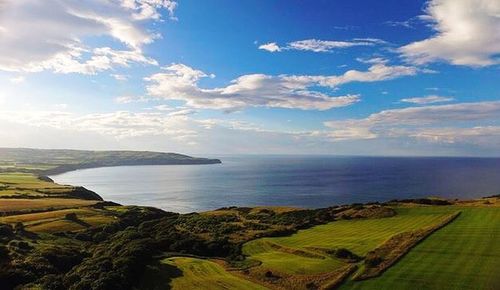 High angle view of calm sea