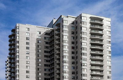 White brick apartment building