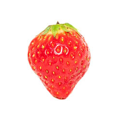 Close-up of strawberry against white background