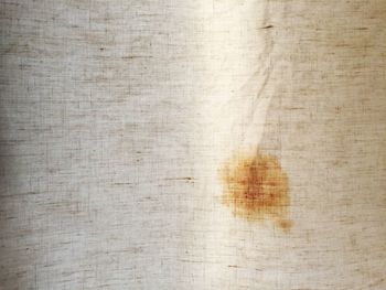 Close-up of tea stains linen texture