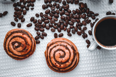 Directly above shot of coffee on table