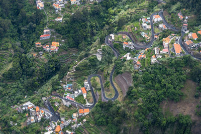High angle view of townscape