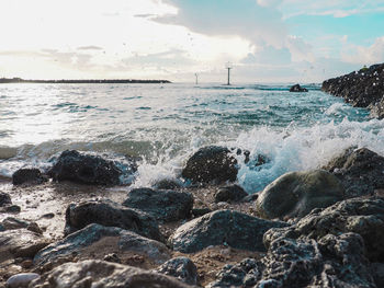 Scenic view of sea against sky