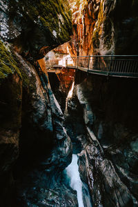 Scenic view of waterfall