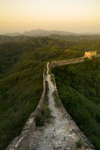 Great wall of china at sunrise