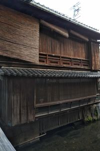 Low angle view of abandoned building