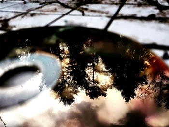 Close-up of raindrops on glass