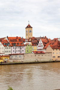 View of buildings against sky in city