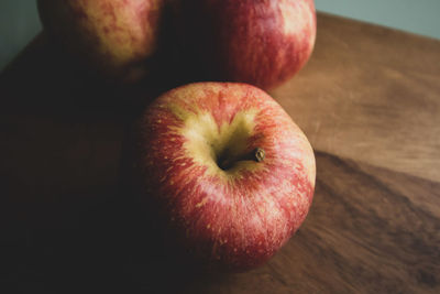 Close-up of apple on table