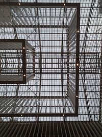 Low angle view of skylight in building